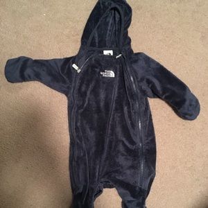 Navy fleece baby bunting 6-12 month